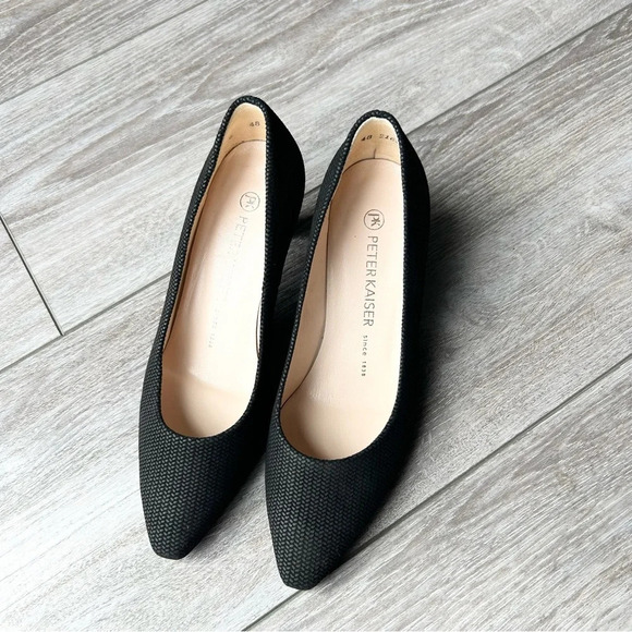 Peter Kaiser Black Woven Fabric  Pump - Picture 1 of 14